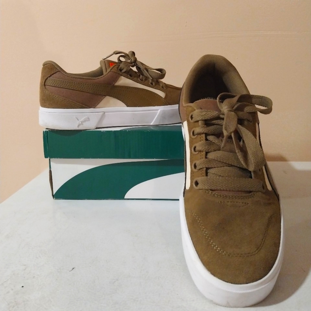 Puma C-Rey Sneakers SD, Chocolate/Alpine, W 9, M 7.5, EUC